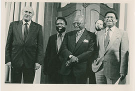 F.W. de Klerk with Archbishop Tutu, Allan Boesak and others.