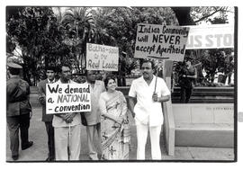 We demand a national convention + Indian community will never accept apartheid - NIC protest at t...