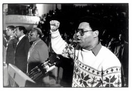 Allan Boesak at mass protest against the racially segregated October municipal elections in the C...