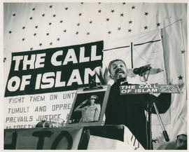 M.F. Esack speaking against an international raid at a meeting in Wynberg