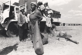The Makoma family, moved by government trucks to a resettlement area of Botshabelo