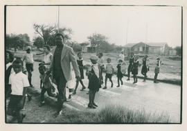 Primary school children of Soweto on their way to school