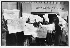 International Women's Day protest outside the Chamber of Mines
