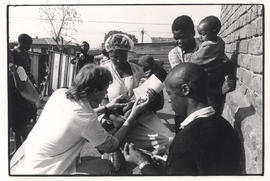 Polio immunisation program by health workers and volunteers from Wits Medical School and Alexandr...