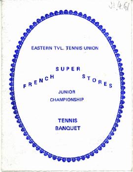 Eastern Transvaal Tennis Union Invitation to Junior Tennis Championship Banquet
