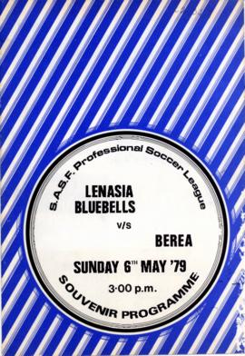 Souvenir Programme of the match between Lenasia Bluebells and Berea