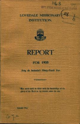 Lovedale missionary institution report 
