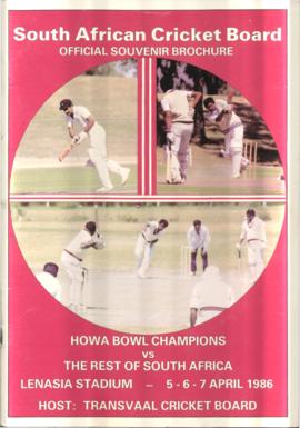 Howa Bowl Champions vs The Rest of South Africa, Official Souvenir brochure