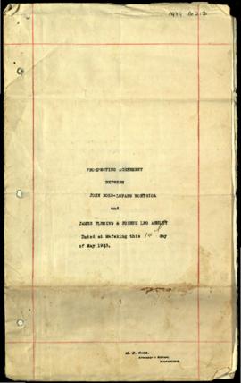 1923 May 14. Prospecting agreement between John Bakolopang Montsioa, owner of farm Devondale, and...