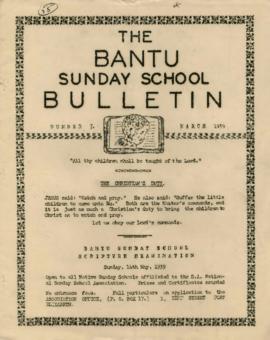 Bantu Sunday School Bulletin, Number 7