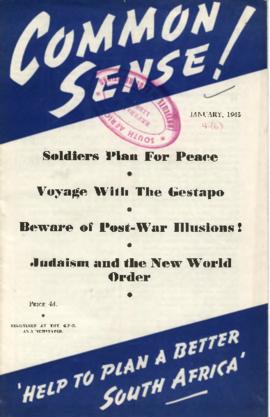 Common Sense - A Magazine to promote goodwill, Volume 4, Number 6