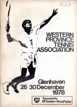 Western Province Tennis Association Championships, 26 - 30 December 1978