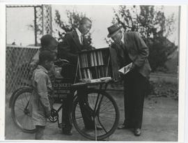 Hubert I E Dhlomo, inspecting a mobile library