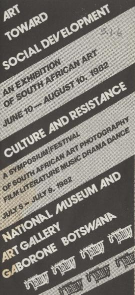 Culture and Resistance Conference and Art Toward Social Development Exhibition Pamphlets